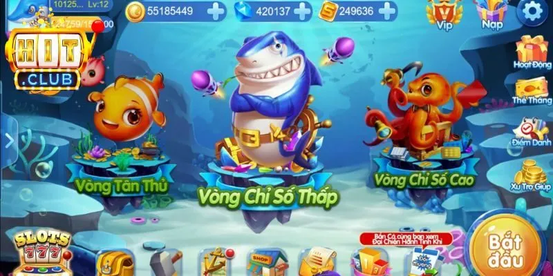 Có nhiều bàn chơi tại Bắn cá xèng đổi thưởng