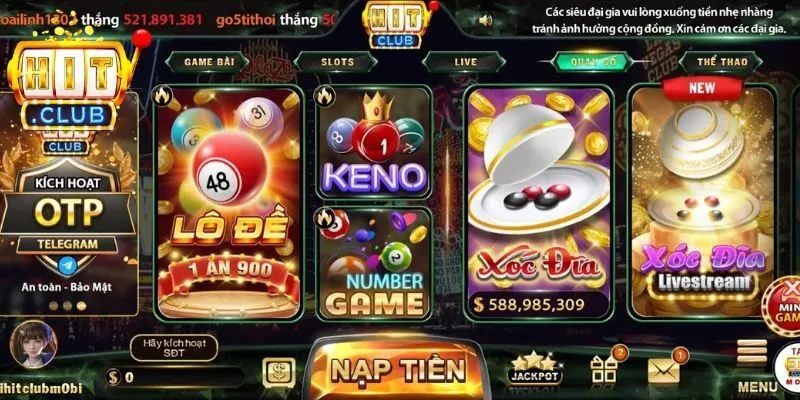 Người chơi có thể chọn nhiều loại hình số đề