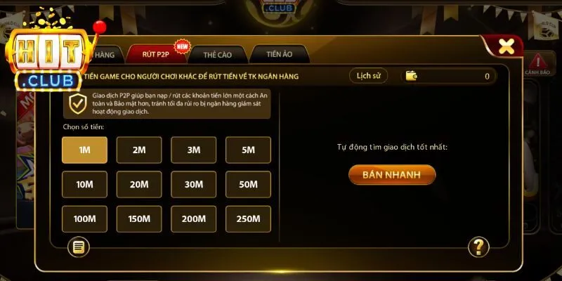 Những hình thức rút tiền Hitclub hiện được cung cấp